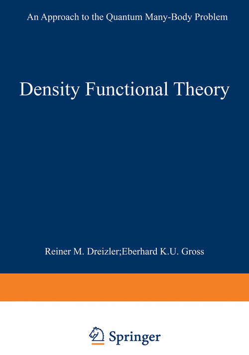 Book cover of Density Functional Theory: An Approach to the Quantum Many-Body Problem (1990)