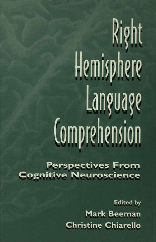 Book cover of Right Hemisphere Language Comprehension: Perspectives From Cognitive Neuroscience