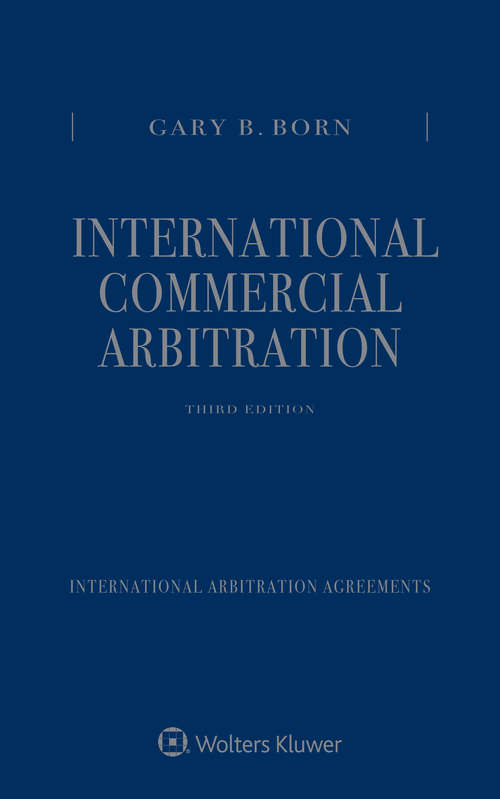 Book cover of International Commercial Arbitration (3)