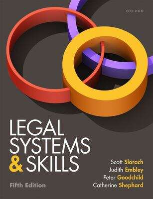 Book cover of Legal Systems And Skills: (pdf) (5)