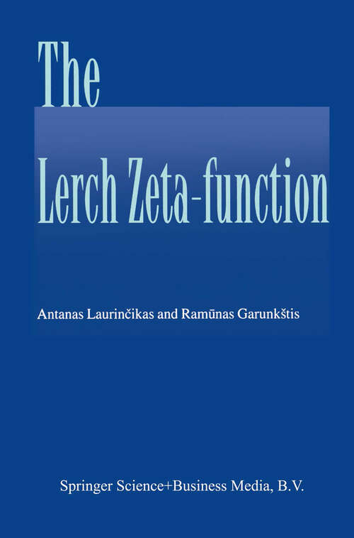 Book cover of The Lerch zeta-function (2002)