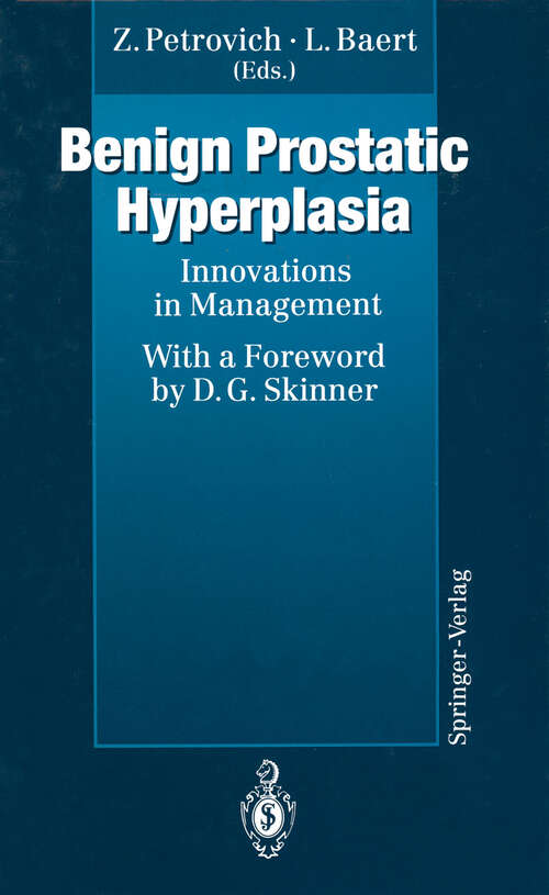 Book cover of Benign Prostatic Hyperplasia: Innovations in Management (1994)