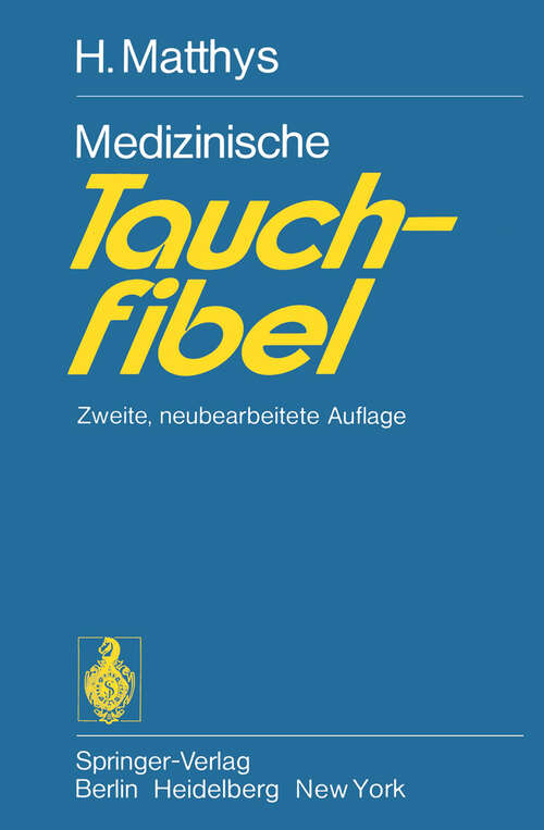 Book cover of Medizinische Tauchfibel (2. Aufl. 1978)