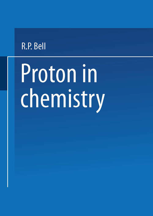 Book cover of The Proton in Chemistry (1973)