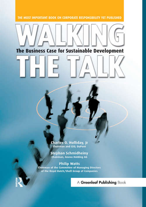Book cover of Walking the Talk: The Business Case for Sustainable Development