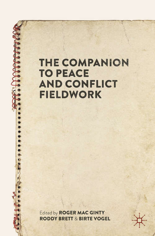 Book cover of The Companion to Peace and Conflict Fieldwork (1st ed. 2021)