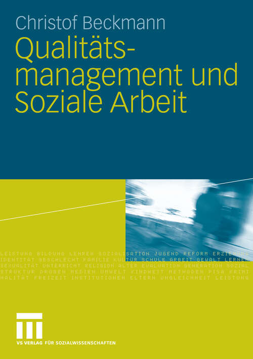 Book cover of Qualitätsmanagement und Soziale Arbeit (2009)