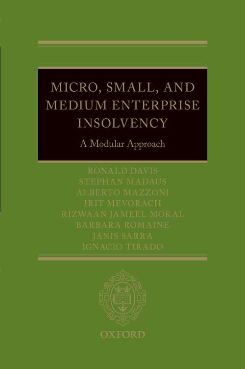 Book cover of Micro, Small, and Medium Enterprise Insolvency: A Modular Approach