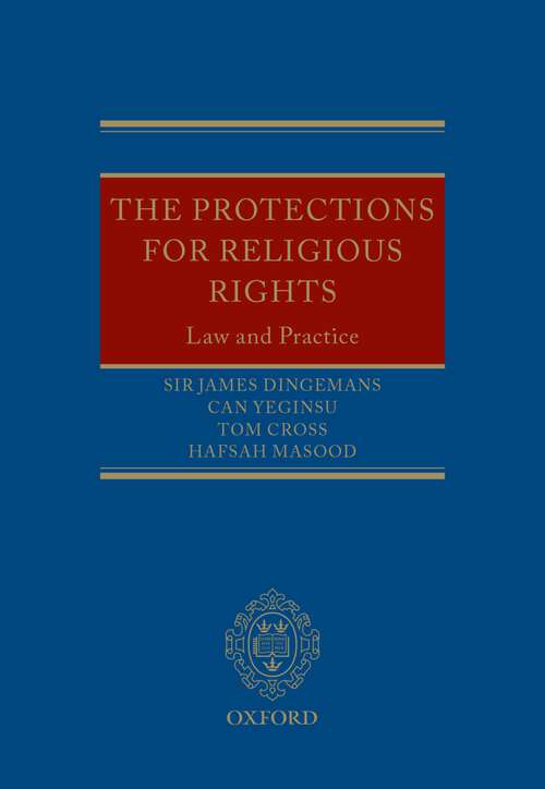 Book cover of The Protections for Religious Rights: Law and Practice