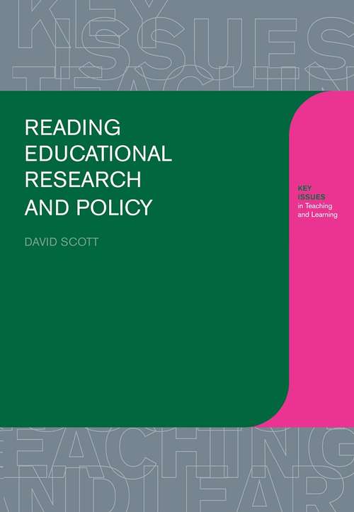 Book cover of Reading Educational Research and Policy