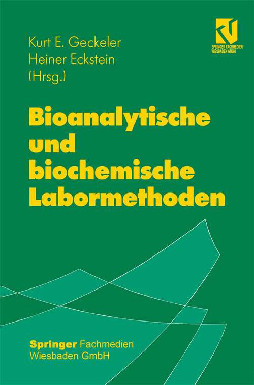 Book cover of Bioanalytische und biochemische Labormethoden (1998)