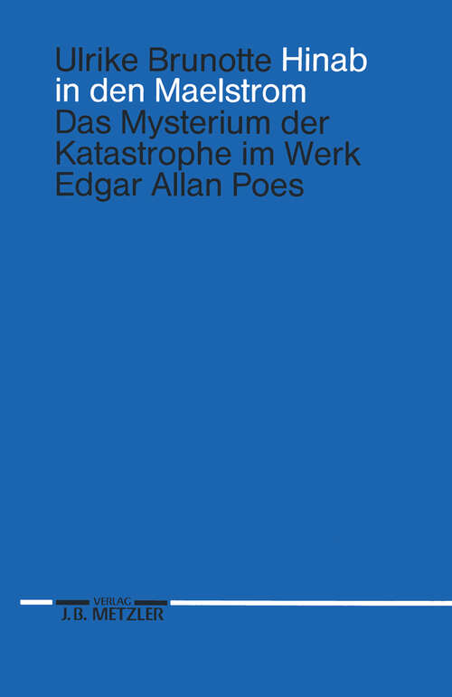 Book cover of Hinab in den Maelstrom: Das Mysterium der Katastrophe im Werk Edgar Allan Poes (1. Aufl. 1993)