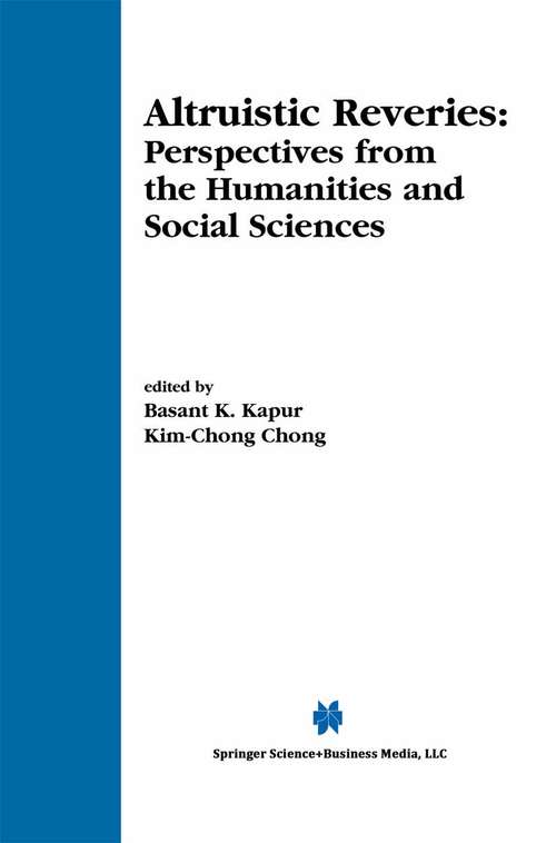 Book cover of Altruistic Reveries: Perspectives from the Humanities and Social Sciences (2002)
