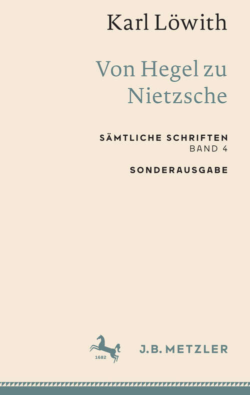 Book cover of Karl Löwith: Sämtliche Schriften, Band 4 (1. Aufl. 2022)