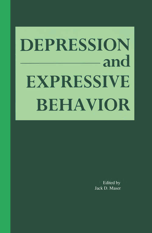 Book cover of Depression and Expressive Behavior