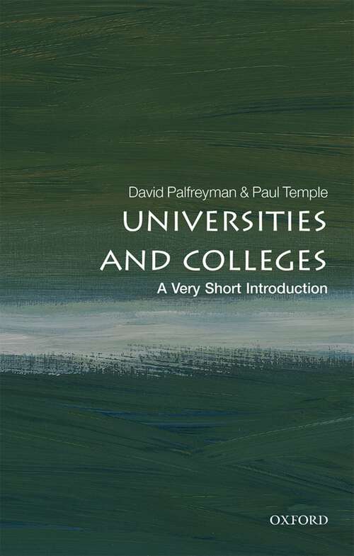 Book cover of Universities and Colleges: A Very Short Introduction (Very Short Introductions)