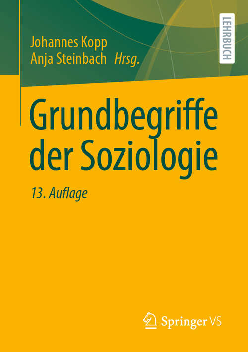 Book cover of Grundbegriffe der Soziologie (13. Aufl. 2024)