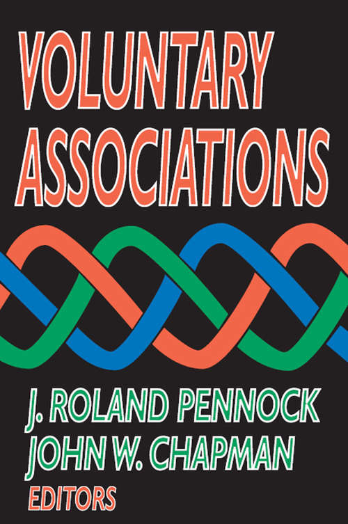 Book cover of Voluntary Associations (Nomos Ser.: No. Xi)