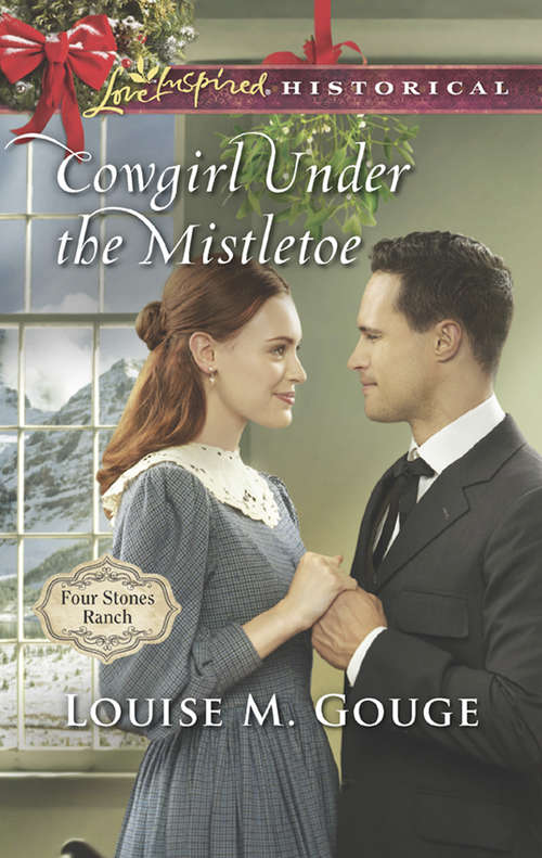 Book cover of Cowgirl Under The Mistletoe: Pony Express Christmas Bride Cowgirl Under The Mistletoe A Family Arrangement Wed On The Wagon Train (ePub edition) (Four Stones Ranch #4)