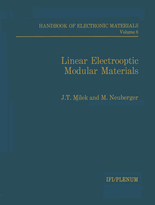 Book cover of Linear Electrooptic Modular Materials (1972)