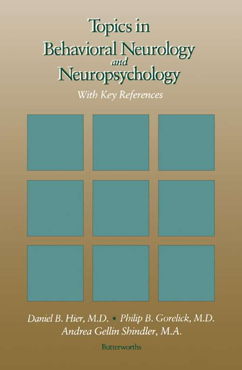 Book cover of Topics in Behavioral Neurology and Neuropsychology: With Key References