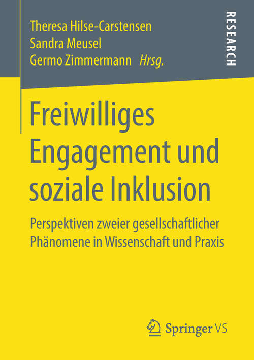 Book cover of Freiwilliges Engagement und soziale Inklusion