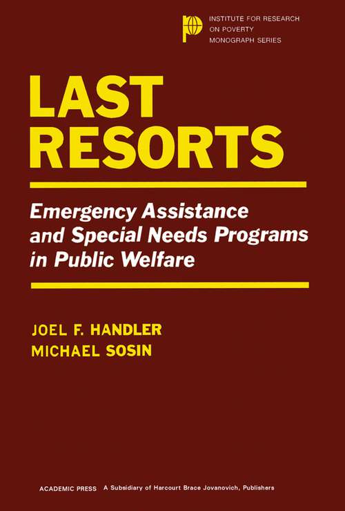 Book cover of Last Resorts: Emergency Assistance and Special Needs Programs in Public Welfare