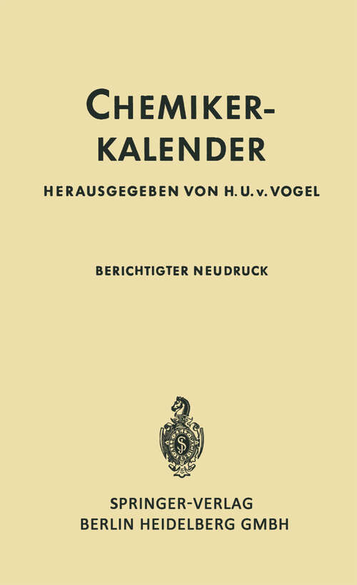 Book cover of Chemiker-Kalender (1956)