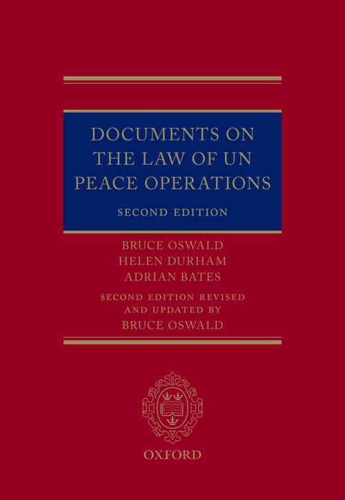 Book cover of Documents on the Law of UN Peace Operations