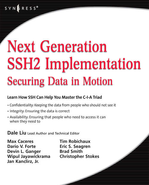 Book cover of Next Generation SSH2 Implementation: Securing Data in Motion