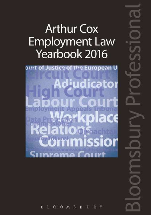 Book cover of Arthur Cox Employment Law Yearbook 2016