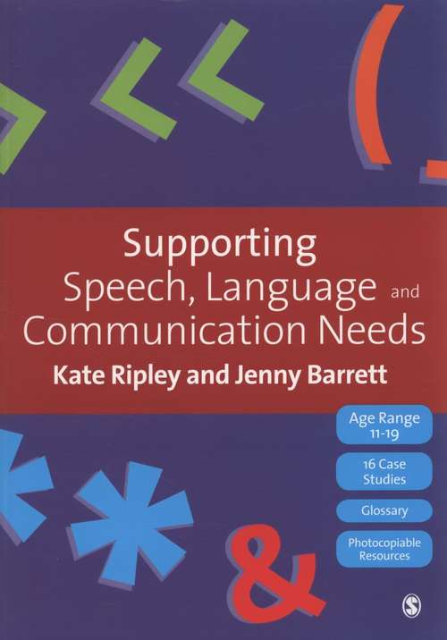 Book cover of Supporting Speech, Language & Communication Needs (PDF)