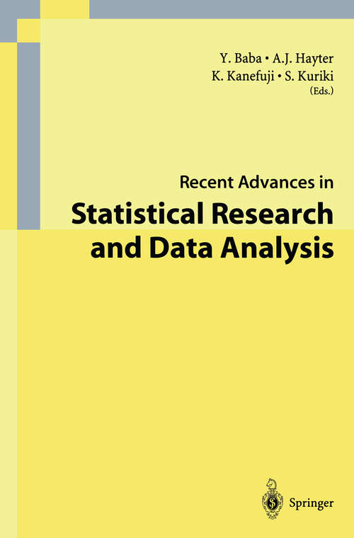 Book cover of Recent Advances in Statistical Research and Data Analysis (2002)