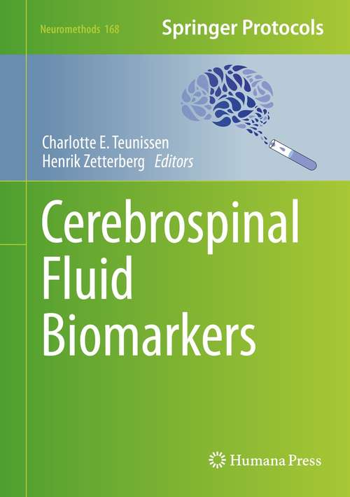 Book cover of Cerebrospinal Fluid Biomarkers (1st ed. 2021) (Neuromethods #168)