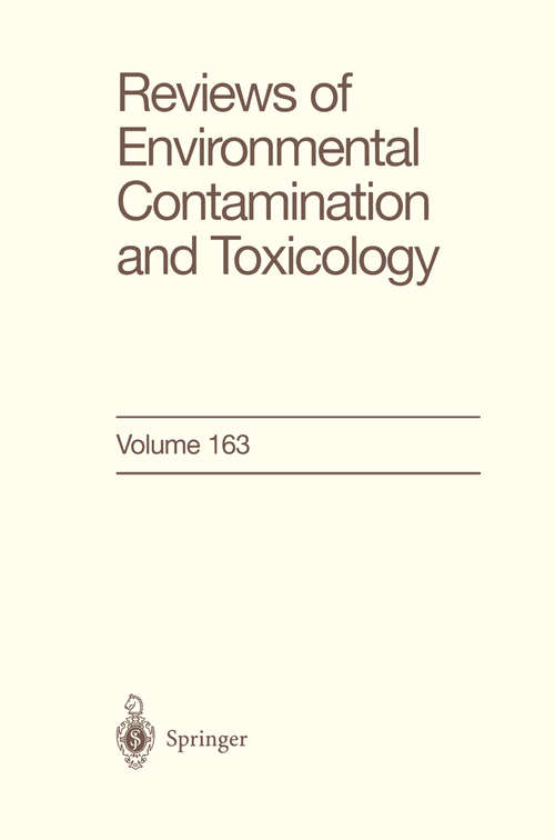 Book cover of Reviews of Environmental Contamination and Toxicology: Continuation of Residue Reviews (2000) (Reviews of Environmental Contamination and Toxicology #163)