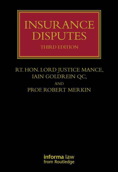 Book cover of Insurance Disputes (3)