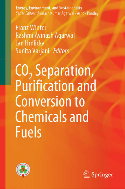 Book cover of CO2 Separation, Puriﬁcation and Conversion to Chemicals and Fuels (1st ed. 2019) (Energy, Environment, and Sustainability)