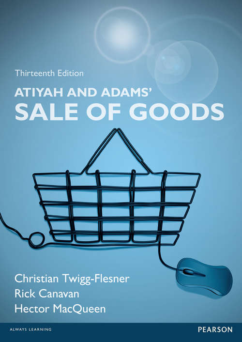 Book cover of Atiyah and Adams' Sale of Goods