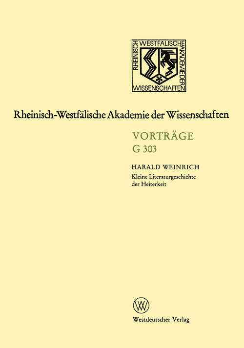 Book cover of Geisteswissenschaften: Vorträge · G303 (1990) (Rheinisch-Westfälische Akademie der Wissenschaften #303)