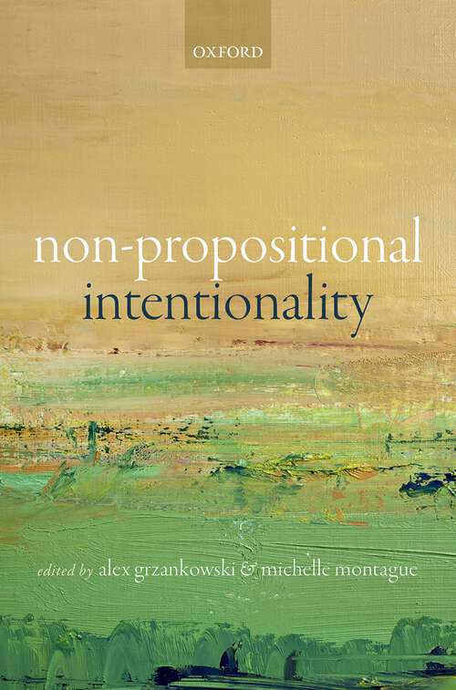 Book cover of Non-Propositional Intentionality