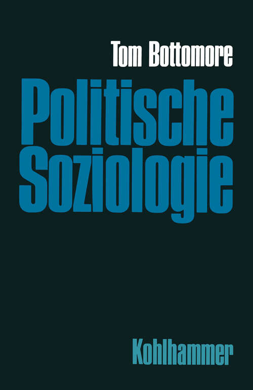 Book cover of Politische Soziologie: Zur Geschichte und Ortsbestimmung (1981)