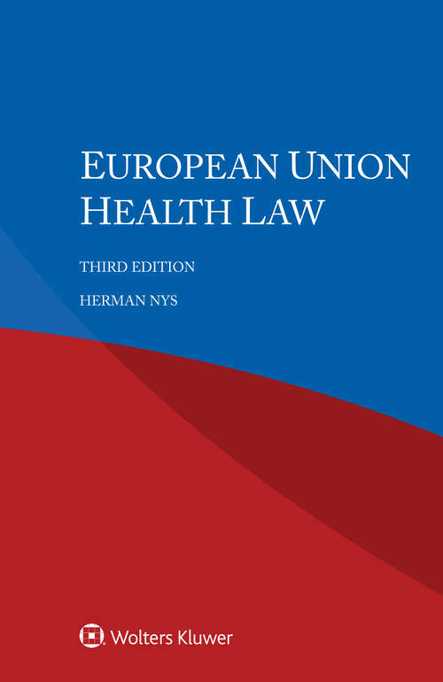 Book cover of European Union Health Law