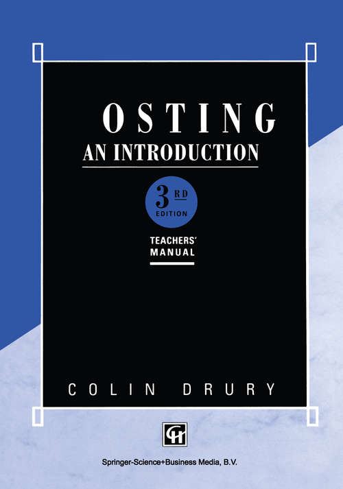 Book cover of Costing: An introduction Teachers’ Manual (pdf) (3rd ed. 1994) (Itbp Textbooks Ser.)