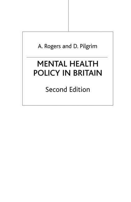 Book cover of Mental Health Policy in Britain (PDF)