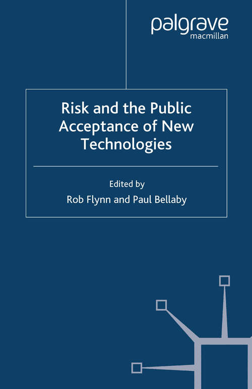 Book cover of Risk and the Public Acceptance of New Technologies (2007)