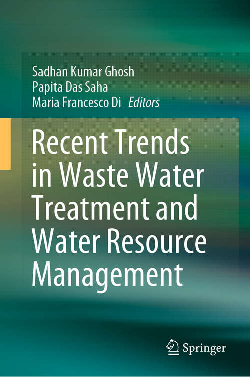 Book cover of Recent Trends in Waste Water Treatment and Water Resource Management (1st ed. 2020)