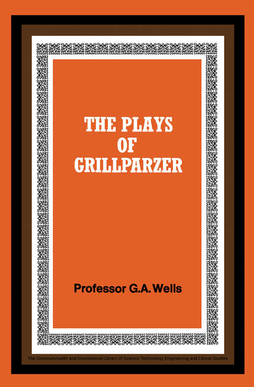 Book cover of The Plays of Grillparzer
