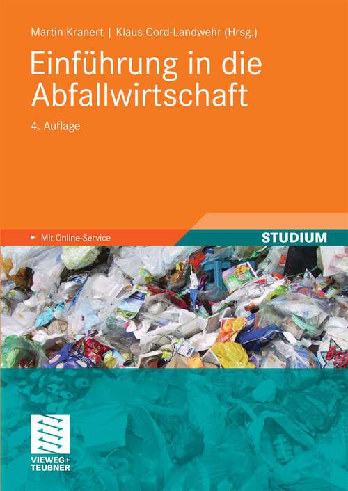 Book cover of Einführung in die Abfallwirtschaft (4. Aufl. 2010)