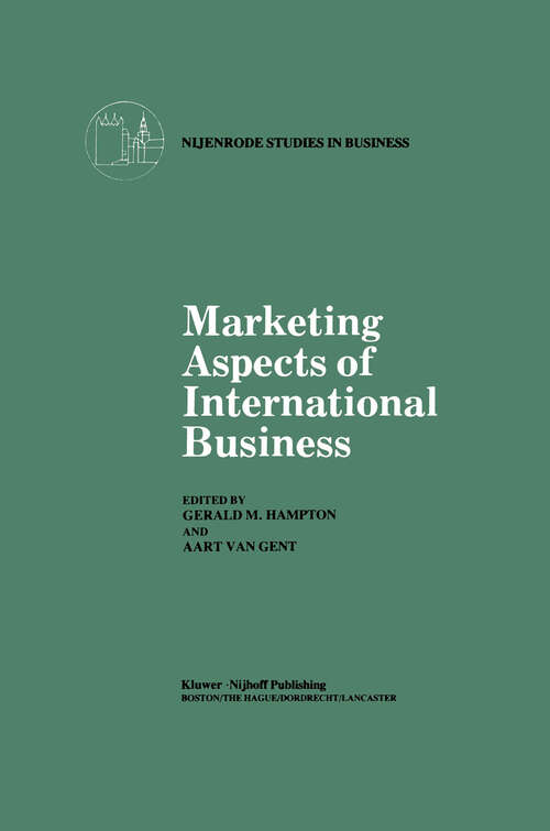 Book cover of Marketing Aspects of International Business (1984) (Nijenrode Studies in Business #7)