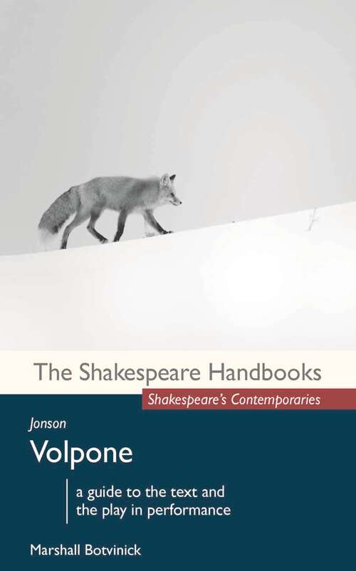 Book cover of Jonson: Volpone (Shakespeare Handbooks)